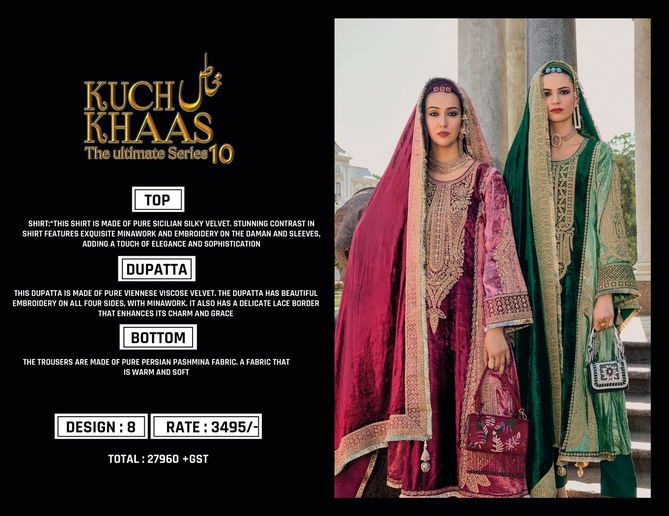 Kuch Khaas Vol 10 Winter Wear Velvet Salwar Kameez Wholesale Price In Surat